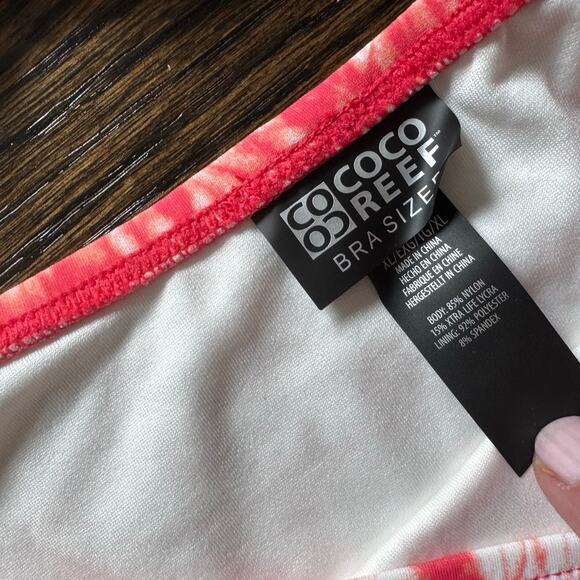Coco Reef Bra Sized 40DD underwire bikini top XL bikini bottom tie dye NEW swim - Picture 9 of 11